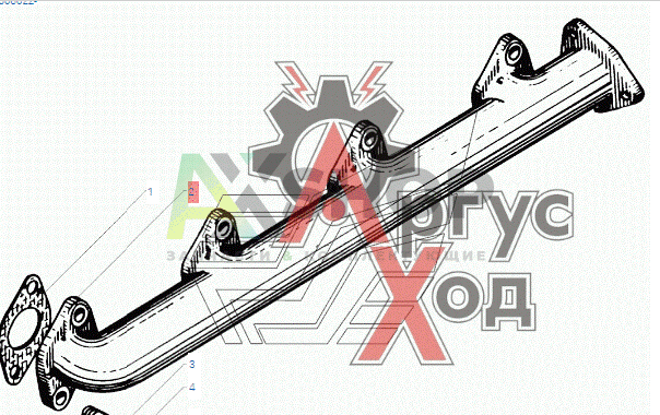 238-1008023 Коллектор выпускной левый